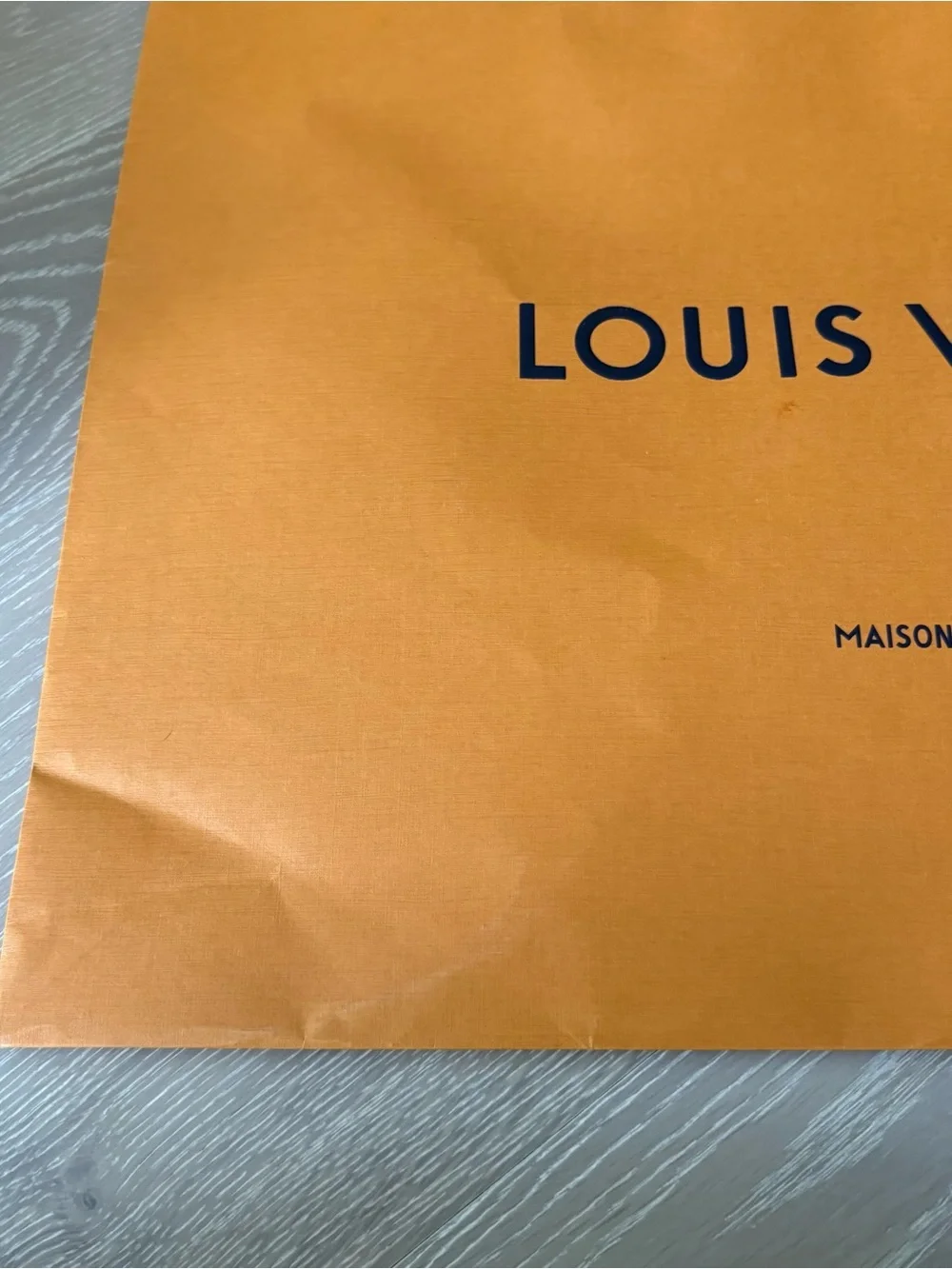Louis Vuitton Large Shopping Bag with Blue Handles
